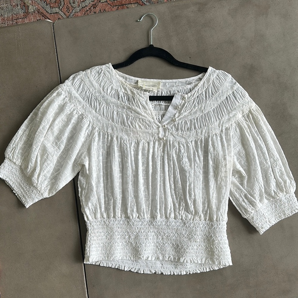 Anthropologie Puff Sleeve Top